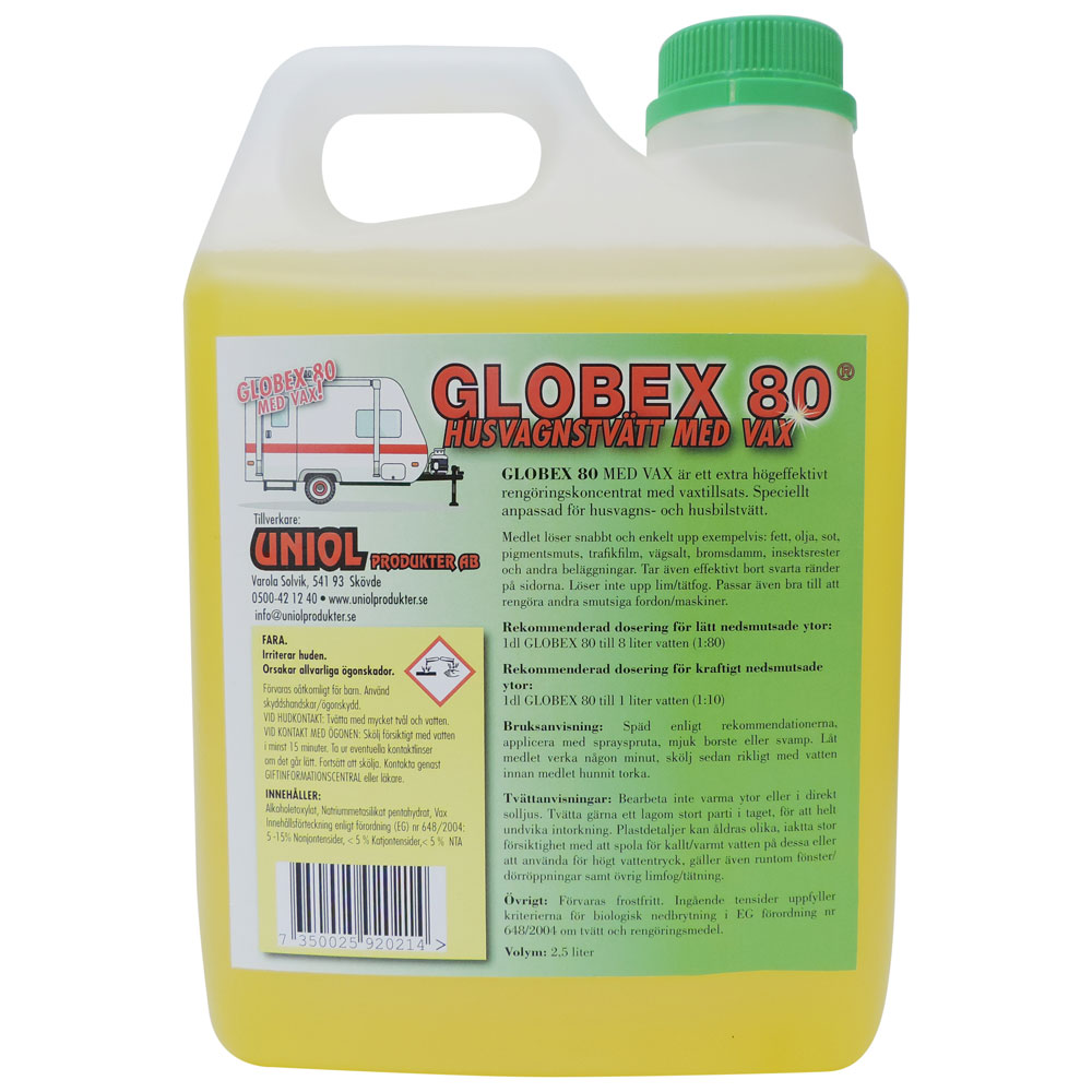 Globex 80 Vaskemiddel med Voks - 5 Liter Tilbud!
