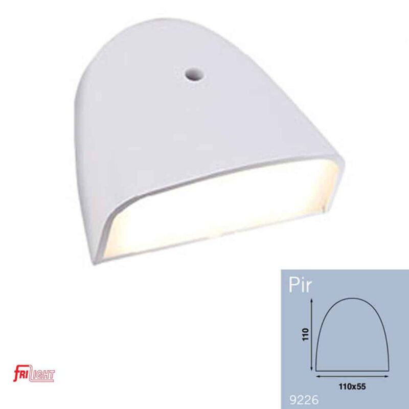 PIR 12V Hvid Lampe med Sensor - Perfekt til Udendørs Brug