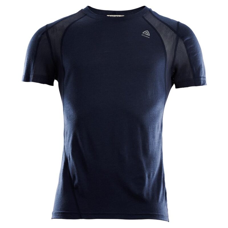 Aclima Herre Lw Sports T-shirt i Navy - Hurtig levering!