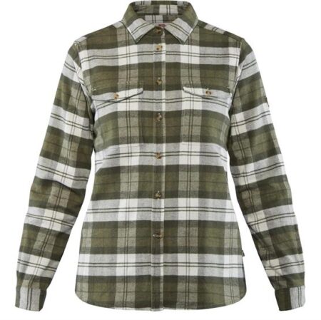 Fjällräven Övik Heavy Flannel Skjorte til Dame - Grøn